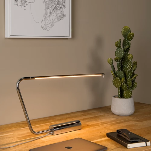 Lucide MADISON - Schreibtischlampe - LED Dim. - 1x9W 2700K - Chrom - Atmosphäre 1